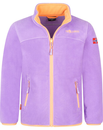 Trollkids Fleece-Jacke 'Oppdal XT' mit Zip-in-Funktion - Violet Sorbet/Coral Haze