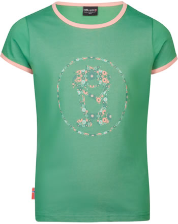 Trollkids Girls T-Shirt short sleeve FLOWER leaf green/dahlia