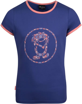 Trollkids Girls T-Shirt short sleeve LOGO T navy/magenta 112-114