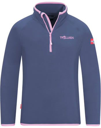 Trollkids Halz-Zip Fleece-Sweater KIDS NORDLAND violet blue/wild rose