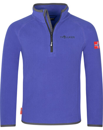 Trollkids Fleece-Troyer 'Nordland' - Ultramarine/Black