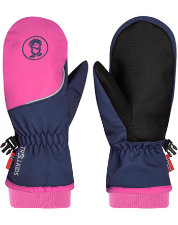 Trollkids Handschuhe/Fäustlinge KIDS TROLLTUNGA MITTEN - Navy/Magenta