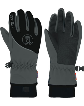 Trollkids Handschuhe Fingerhandschuhe KIDS TROLLTUNGA GLOVE - Anthracite/Black