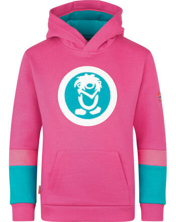 Trollkids Hoodie aus 100% Baumwolle TROLL XT - Bright Berry/Dark Turquoise/Light Magenta