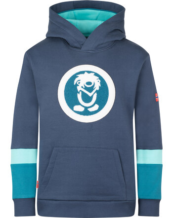 Trollkids Hoodie aus 100% Baumwolle TROLL XT - Mystic Blue/Dark Marine/Arctic Blue