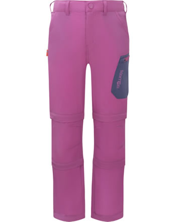 Trollkids pantalon Double Zip Off PREIKESTOLEN mallow pink/violet blue