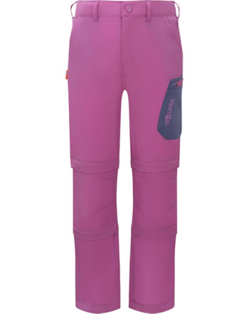 Trollkids Outdoor-Hose 'Preikestolen Double Zip-Off' - Mallow Pink/Violet Blue