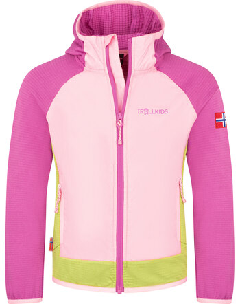 Trollkids Hybride-Jacke 'Seiland' - Fresh Berry/Candy Pink/Hedge Green