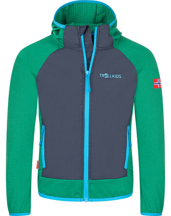 Trollkids Hybride-Jacke 'Seiland' - Jungle Green/Navy