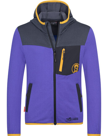 Trollkids Kapuzen-Fleecejacke 'Holmedal' - Black/Ultramarine
