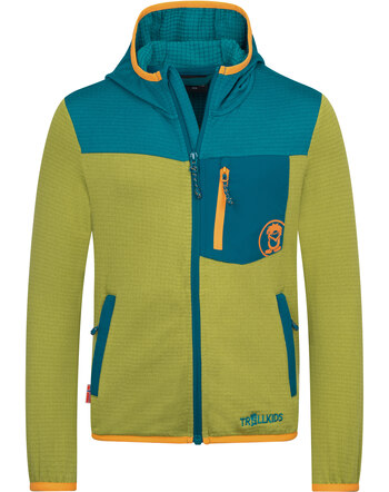 Trollkids Kapuzen-Fleecejacke 'Holmedal' - Pear Green/Lagoon Green