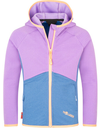 Trollkids Kapuzen-Fleecejacke 'Sogndal' - Violet Sorbet/Cornflower