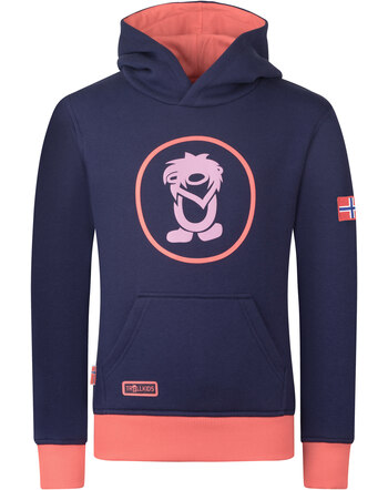 Trollkids Kapuzenpullover TROLL SWEATER - Deep Violet/Coral Pink/Light Violet
