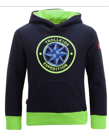 Trollkids Kids Kapuzen Sweater Sweatpullover OSLO navy/green