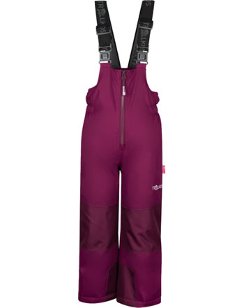Trollkids Schneehose mit Trägern NORDKAPP - Plum