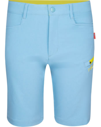 Trollkids Kids Shorts Softshell HAUGESUND dolphin blue/lime