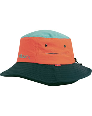 Trollkids Kids Summer Hat TROLLFJORD UPF 50+ orange/turquoise/navy