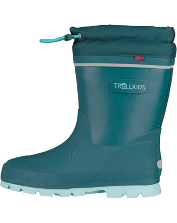 Trollkids Kids Thermo Rubber boots ISFJORD teal