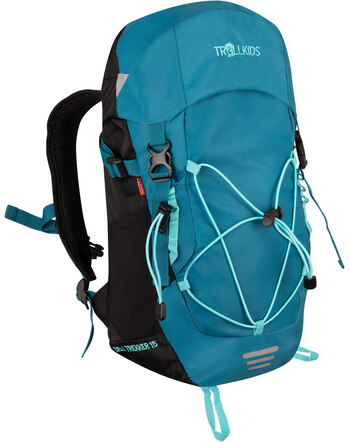 Trollkids Kids Hiking-Backpack FJELL TREKKER 15L - Dark Marine/Black/Arctic Blue
