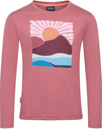 Trollkids Langarmshirt 'Girls Falketind' aus 100 % Bio-Baumwolle - Frozen Berry
