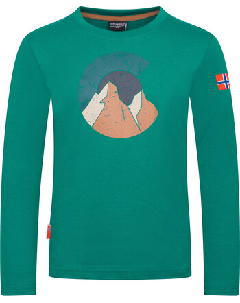 Trollkids Langarmshirt 'Kids Halsafjord'' aus 100 % Bio-Baumwolle - Dark Cyan