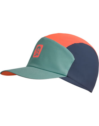 Trollkids MICROFASER CAP UPF 50+ turquoise/glow orange/navy