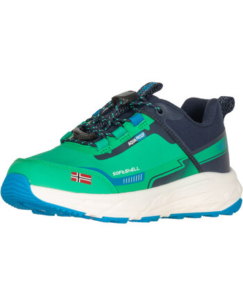 Trollkids Wander-/Multisportschuh 'Bjordal Hiker' mit wasserfester Membran - Emerald Green/Dynamic Blue/Navy