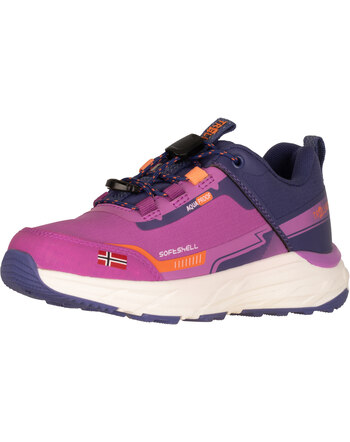 Trollkids Wander-/Multisportschuh 'Bjordal Hiker' mit wasserfester Membran - Mallow Pink/Violet Blue/Papaya