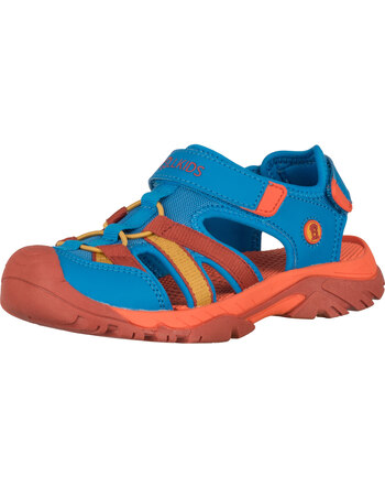Trollkids Outdoorsandale mit Klettverschlüssen 'Kids Stavanger Sandal XT' - Dynamic Blue/Red Clay/Mustard