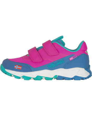 Trollkids Outdoorschuhe 'Preikestolen Hiker' - Magenta/Cornfl./Aquam./Morn. Dew