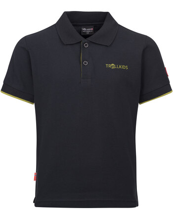 Trollkids Polo-Shirt 'Kids Bergen Polo XT' - Black/Pear Green