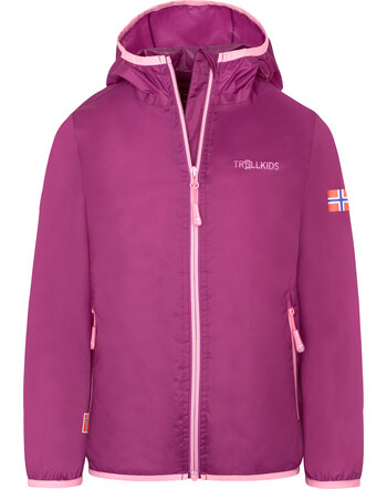 Trollkids Regenjacke 'Trolltunga' mit Kapuze - Fresh Berry/Candy Pink