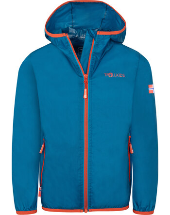 Trollkids Regenjacke 'Trolltunga' mit Kapuze - Summernight Blue/Red Clay
