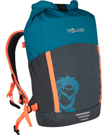 Trollkids Rucksack 'Kids Senja Pack' 15 L & 40 x 24 x 11 cm - Atlantic Blue/Dark Navy/Glow Orange