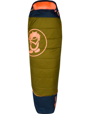 Trollkids Schlafsack mitwachsend 'Kids Fjell Dreamer, extendable' - Spruce Green/Navy/Vivid Orange