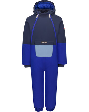Trollkids Schneeanzug 'Kids Kirkenes Snowsuit' mit Kapuze - Royal Blue/Navy