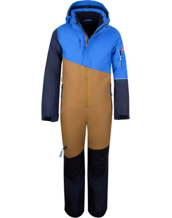 Trollkids Schneeanzug mit Kapuze KIDS HALLINGDAL - Bronze/Azure Blue/Navy
