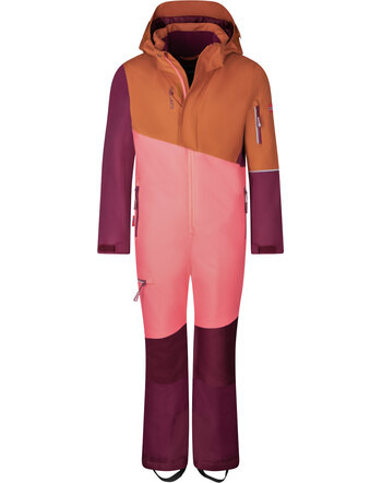 Trollkids Snowsuit KIDS HALLINGDAL - Caramel/Salmon/Redwood