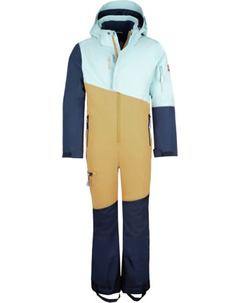Trollkids Schneeanzug mit Kapuze KIDS HALLINGDAL - Honey/Aqua 