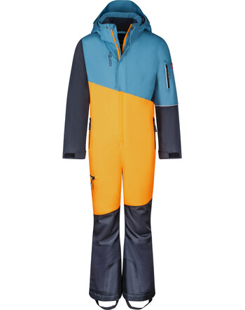 Trollkids Schneeanzug mit Kapuze KIDS HALLINGDAL - Steel Blue/Mango/Black