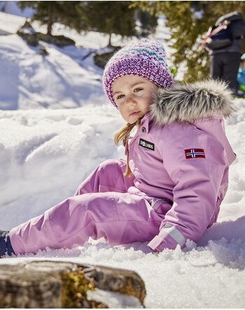 Trollkids Schneeanzug mit Kapuze KIDS KIRKENES - Mauve