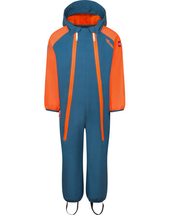 Trollkids Schneeanzug NORDKAPP - Deep Orange/Madeira Blue
