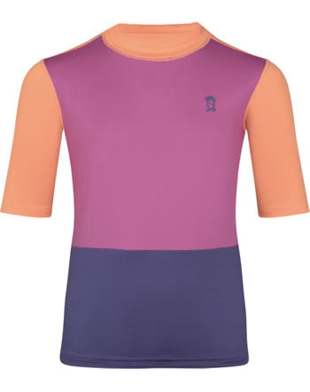 Trollkids Schwimm-Shirt BALESTRAND T UPF 50+ pink/papaya/violet blue