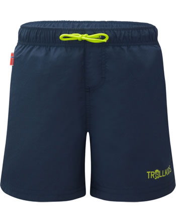 Trollkids Swim shorts BALESTRAND UPF 30+ mystic blue/green lizard