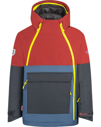 Trollkids Ski-/Winterjacke KIDS EIKEDALEN JACKET - Carmin Red/Mystic Blue/Glow Green