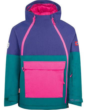 Trollkids Ski-/Winterjacke KIDS EIKEDALEN JACKET - Midnight Petrol/Deep Violet/Dark Pink