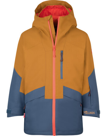 Trollkids Ski-/Winterjacke 'Kids Kongsberg Jacket' - Bronze/Mystic Blue/Flame Orange