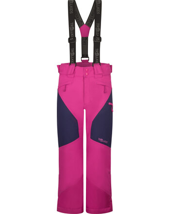 Trollkids Skihose mit abnehmbaren Trägern 'Kids Kongsberg Ski Pant' - Dark Pink/Deep Violet