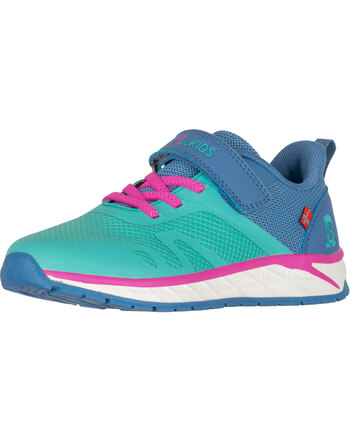 Trollkids Freizeit-Sneaker 'Alesund' mit Klett - Aquamarine/Cornflower/Light Magenta