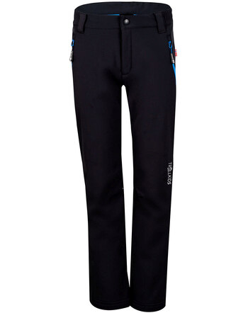 Trollkids Softshell-Hose KIDS FJELL - Black/Medium Blue